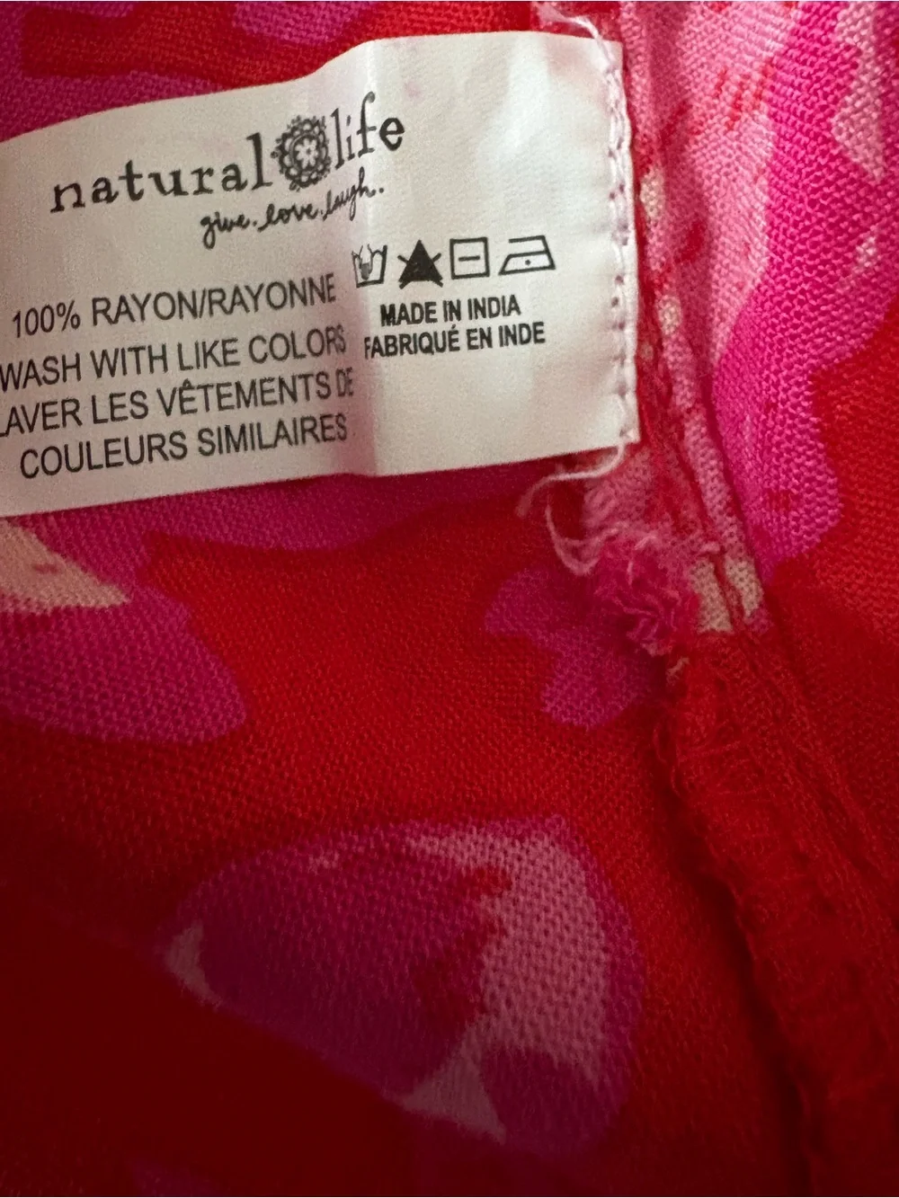 Natural Life Pink Floral Boho Maxi Slip Dress Rayon Adjustable Straps M - Picture 3 of 4
